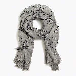 J. Crew Factory Dot Stripe Scarf